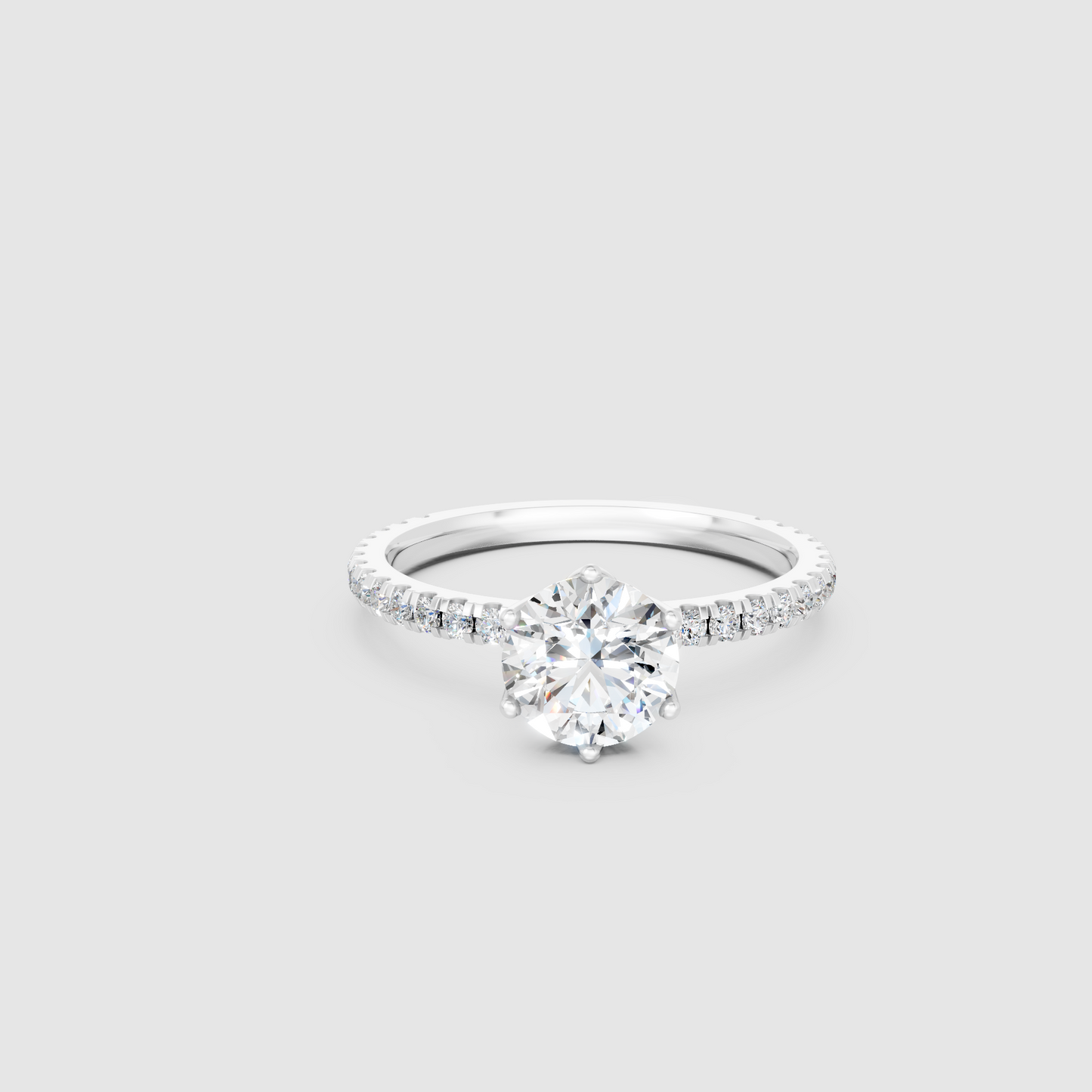 PureSoul Round Lab Grown Diamond Engagement Ring