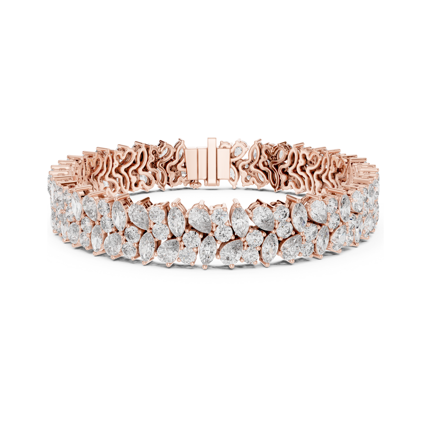 Exquisite Multi Shape Lab Diamond Tennis Bracelet for Everlasting Togetherness