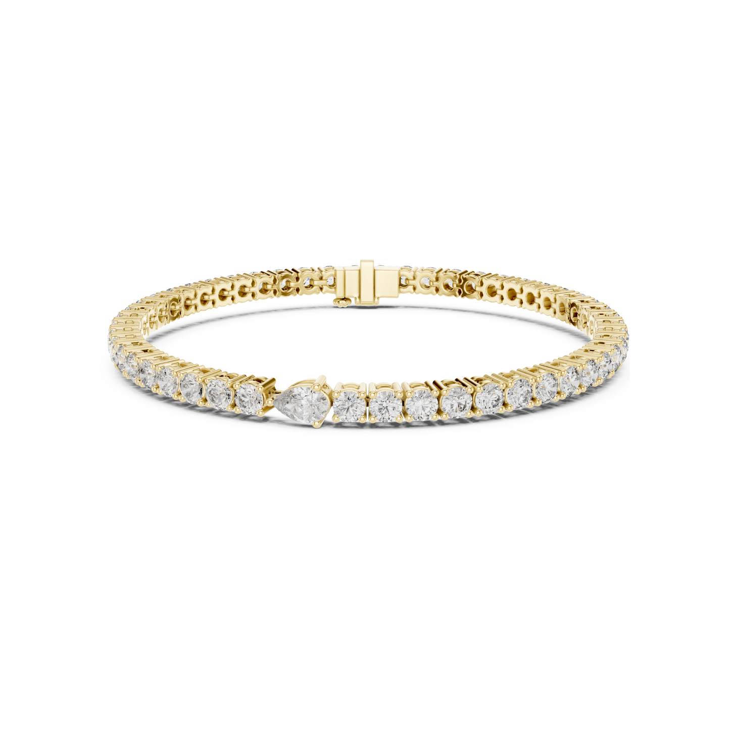 Classic Round Tennis Bracelet With Lab Diamonds