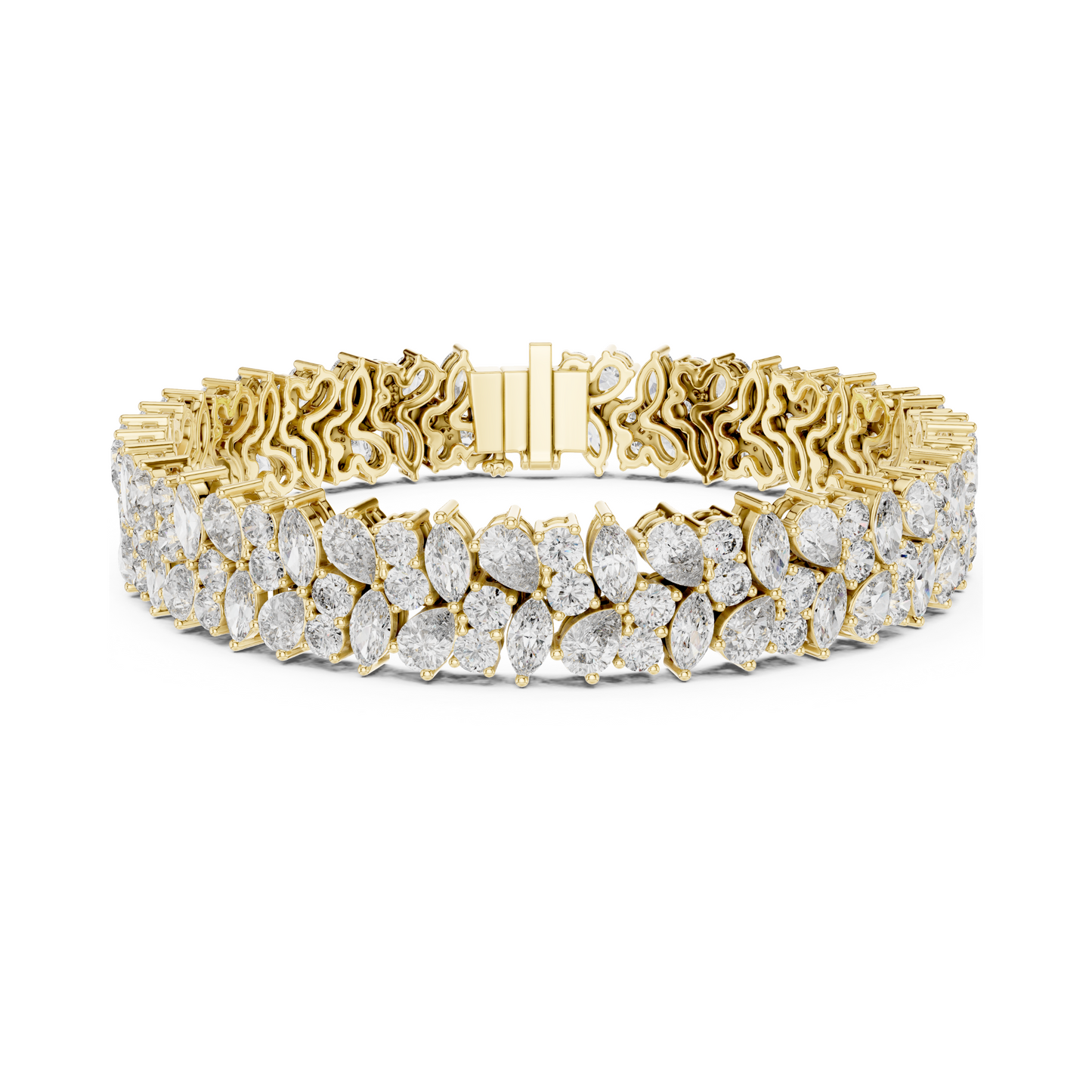 Exquisite Multi Shape Lab Diamond Tennis Bracelet for Everlasting Togetherness