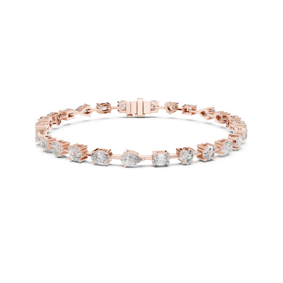 Architectural Essence Lab Diamond Multi-Cut Tennis Bracelet For Gifting