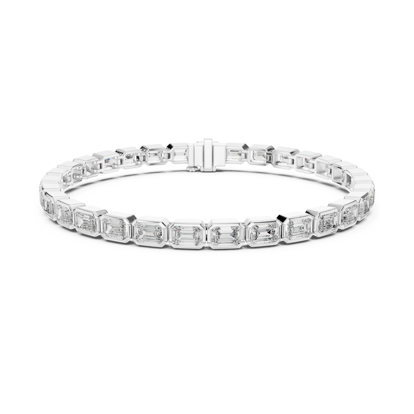 Lustro Grace Emerald Lab Diamond Tennis Bracelet For Special Occasion