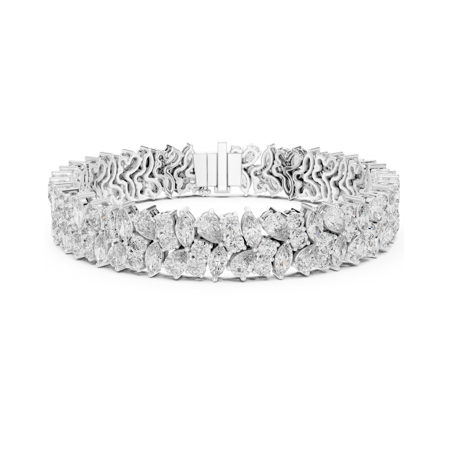 Exquisite Multi Shape Lab Diamond Tennis Bracelet for Everlasting Togetherness