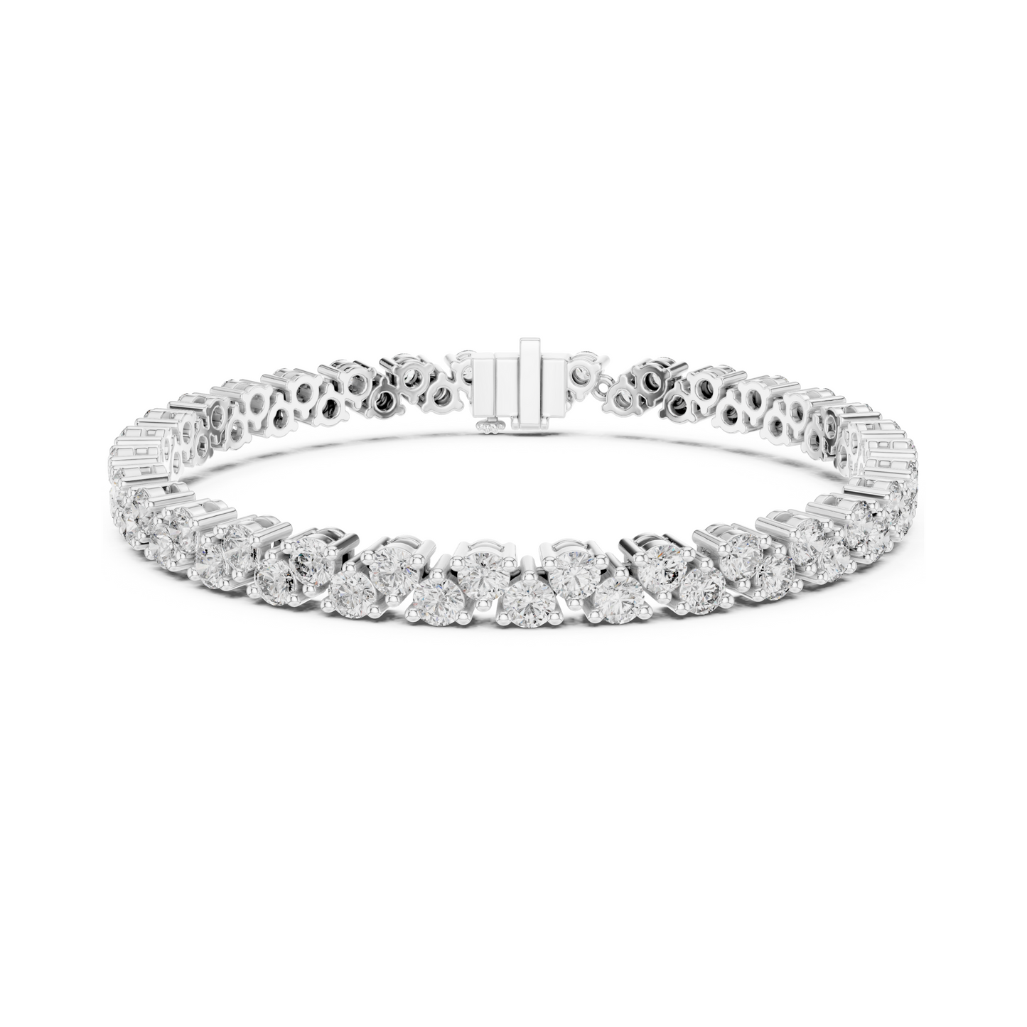 Lustrous Lab Diamond Tennis Band – Classic Round Cut Luxury Bracelet for Women