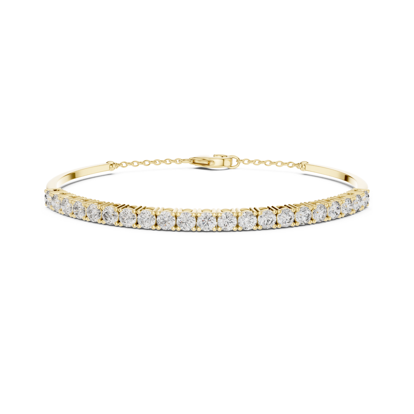 Idiom of Style And Budget Luxury Lab Diamond Tennis Bracelet With Chain For Office Wear