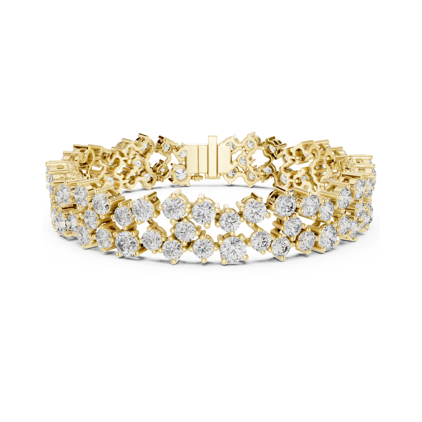 Stunning Layered Spark Lab Diamond Tennis Bracelet For Gorgeous Women