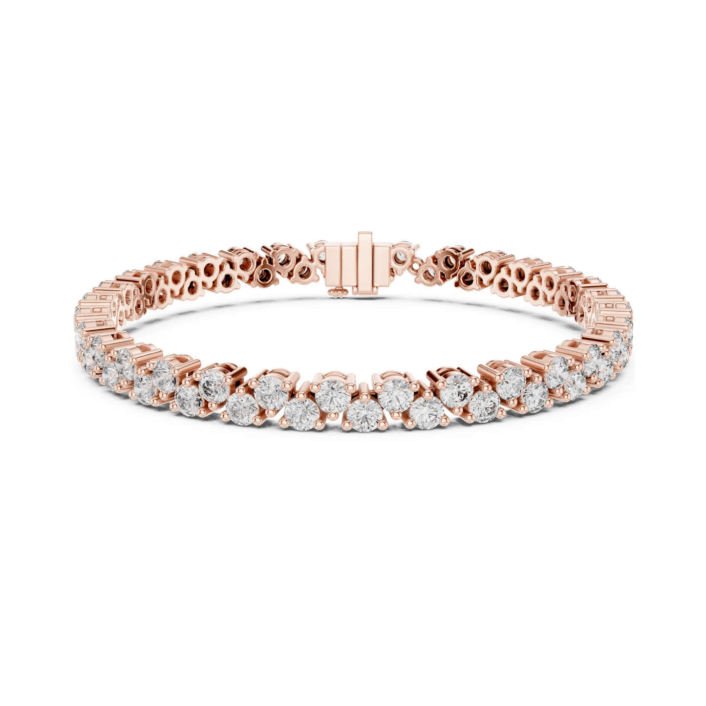 Lustrous Lab Diamond Tennis Band – Classic Round Cut Luxury Bracelet for Women