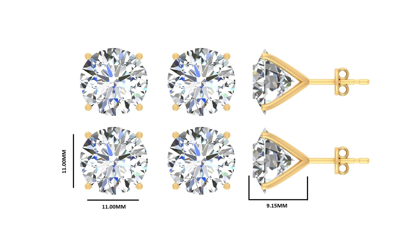 Classic Blissful Solitaire Lab Diamond Martini Studs Earrings