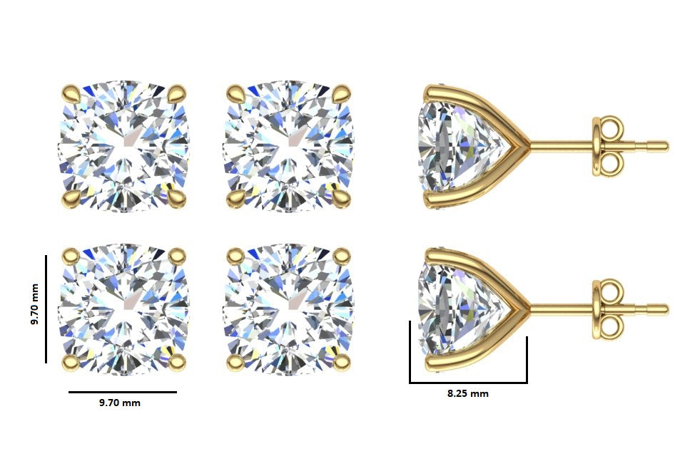 Classic Blissful Solitaire Lab Diamond Martini Studs Earrings