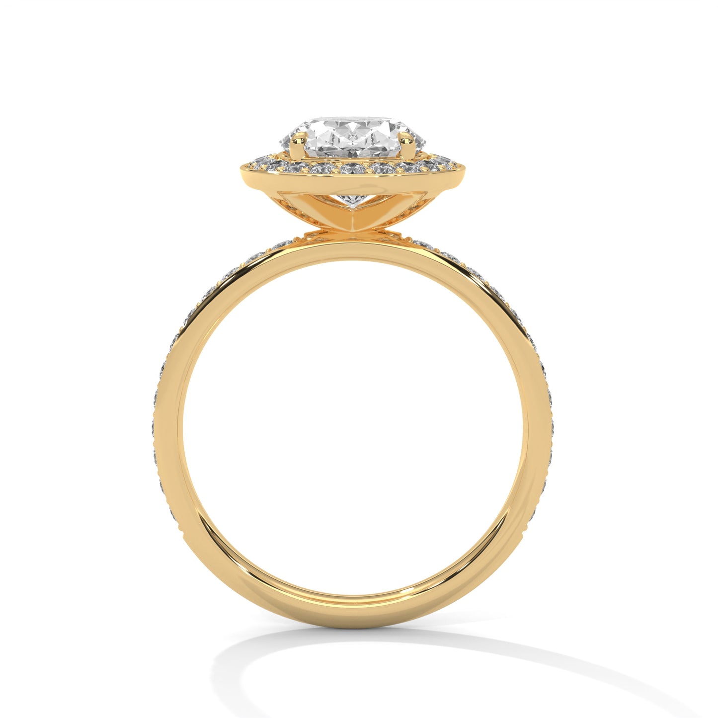 Oval Cut Classic Halo Engagement Ring For Women in 2 Carat Lab Diamond