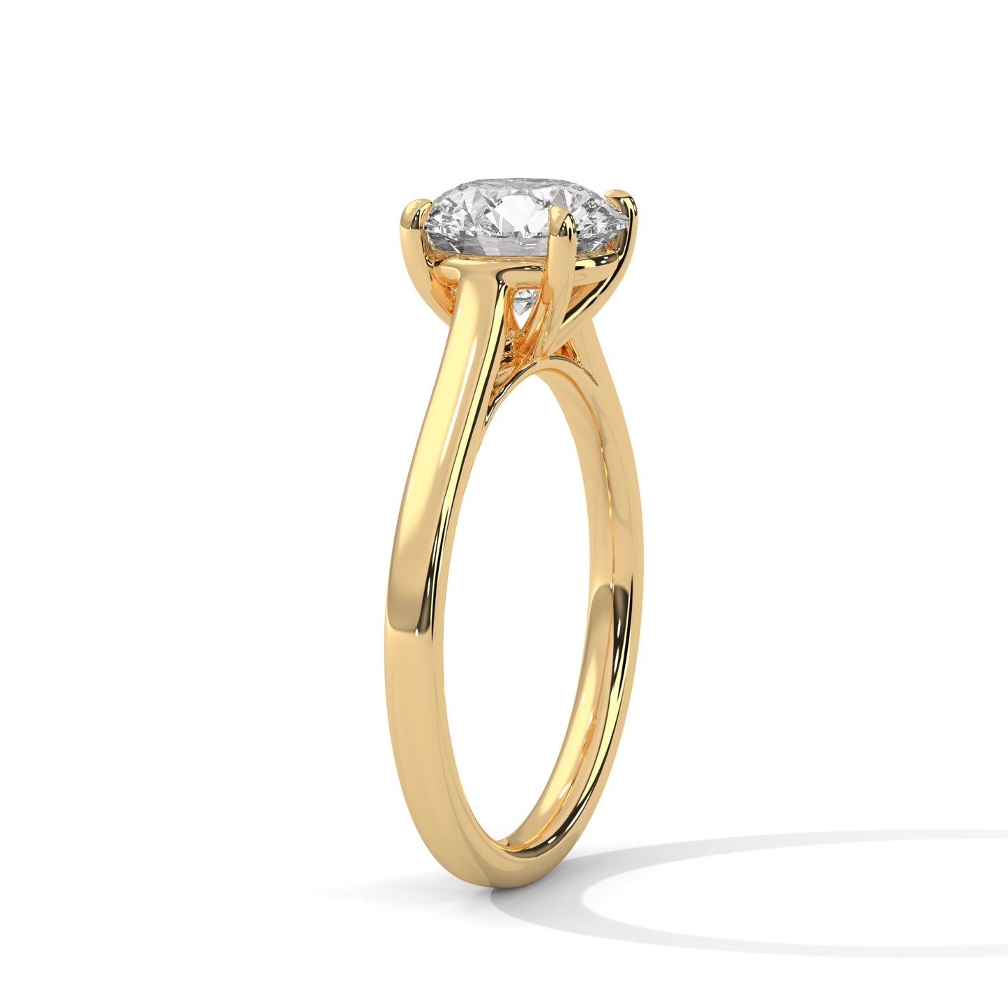 Solitaire 2 Carat Round Lab Diamond Engagement Ring