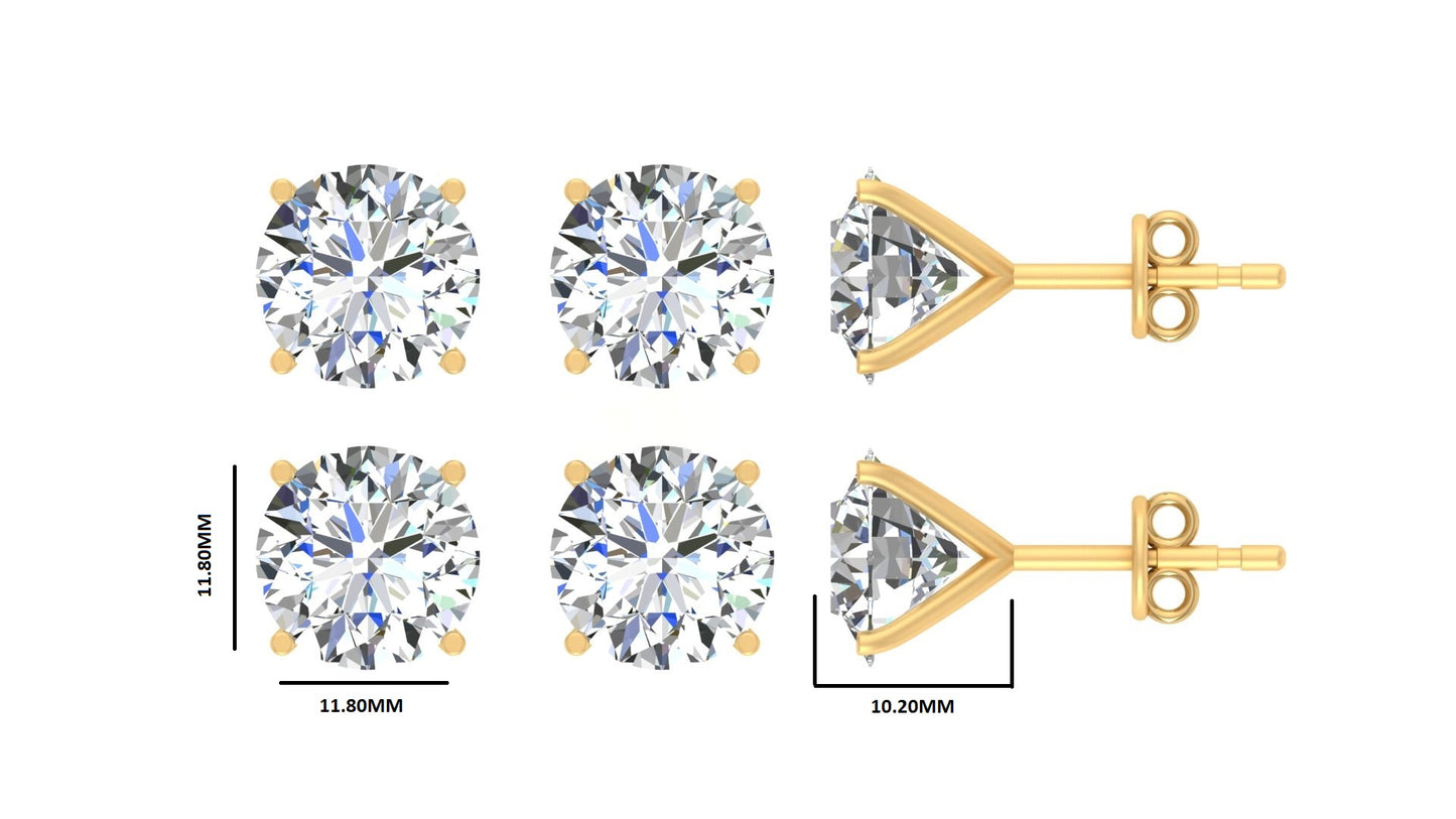 Classic Blissful Solitaire Lab Diamond Martini Studs Earrings
