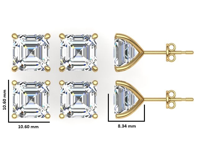 Classic Blissful Solitaire Lab Diamond Martini Studs Earrings