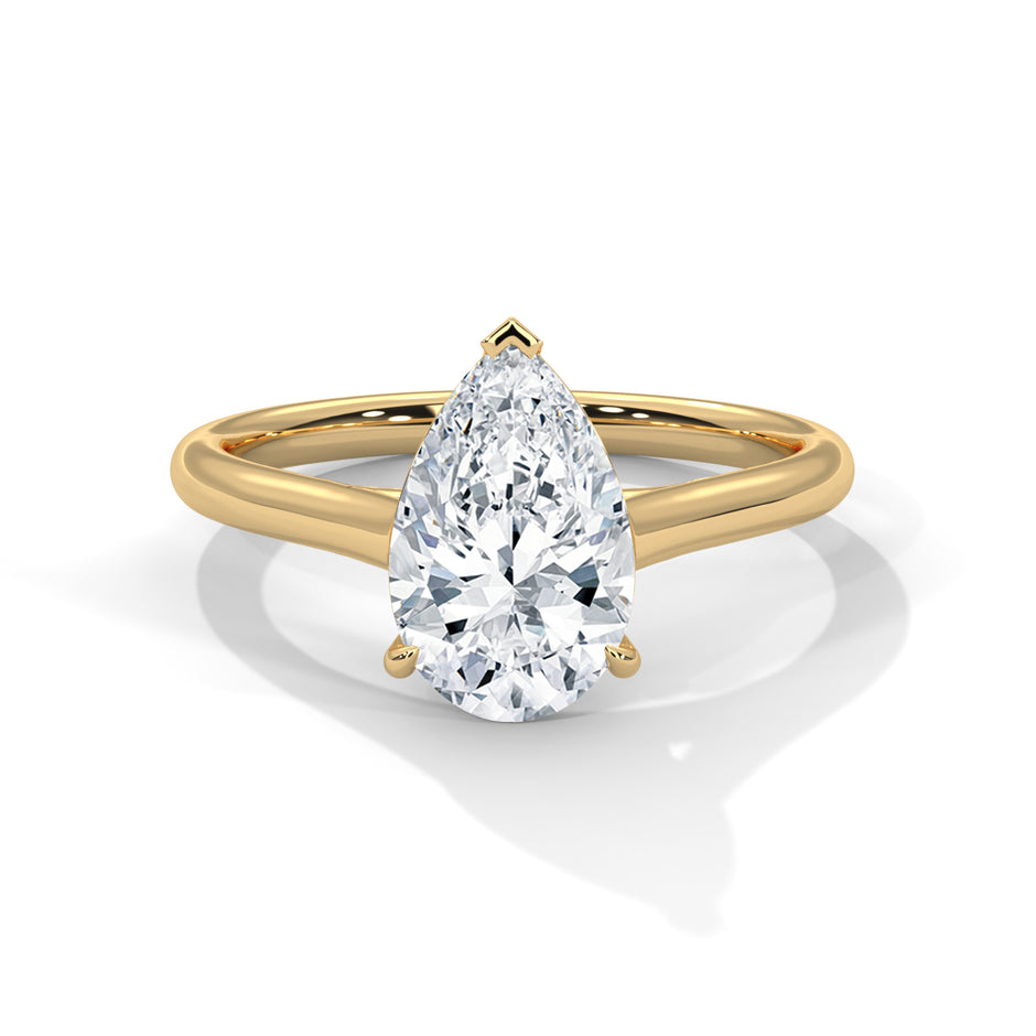 2 Carat Pear Shape Engagement Ring For Women in Lab Diamond