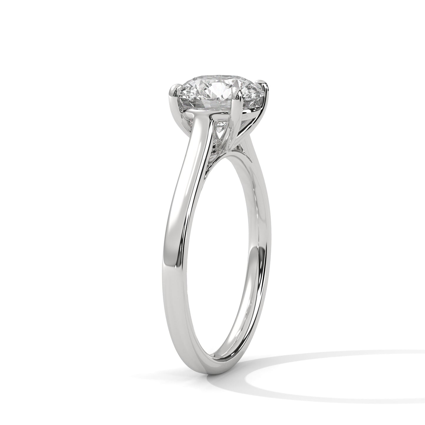 Solitaire 2 Carat Round Lab Diamond Engagement Ring