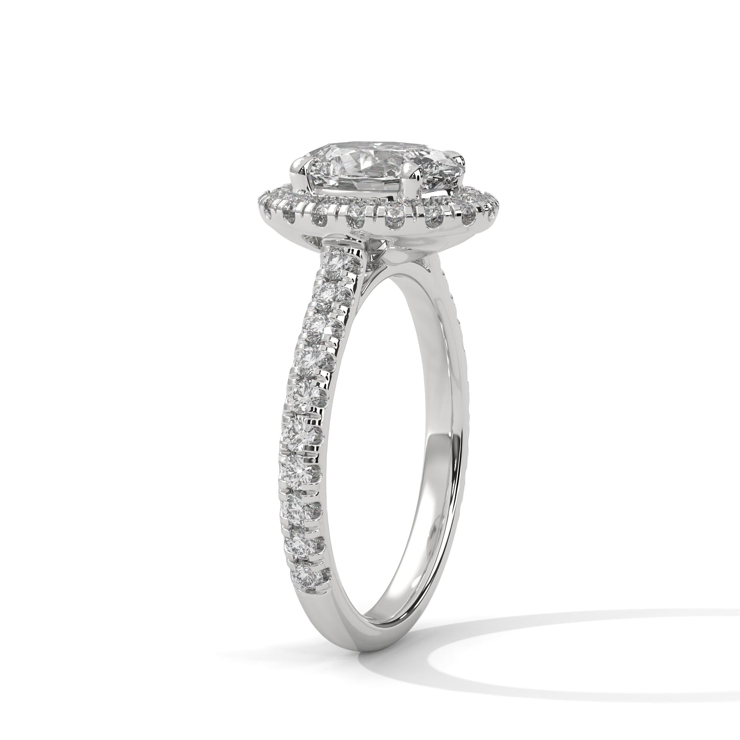 2 Carat Solitaire Oval Shape Lab Diamond Wedding Ring