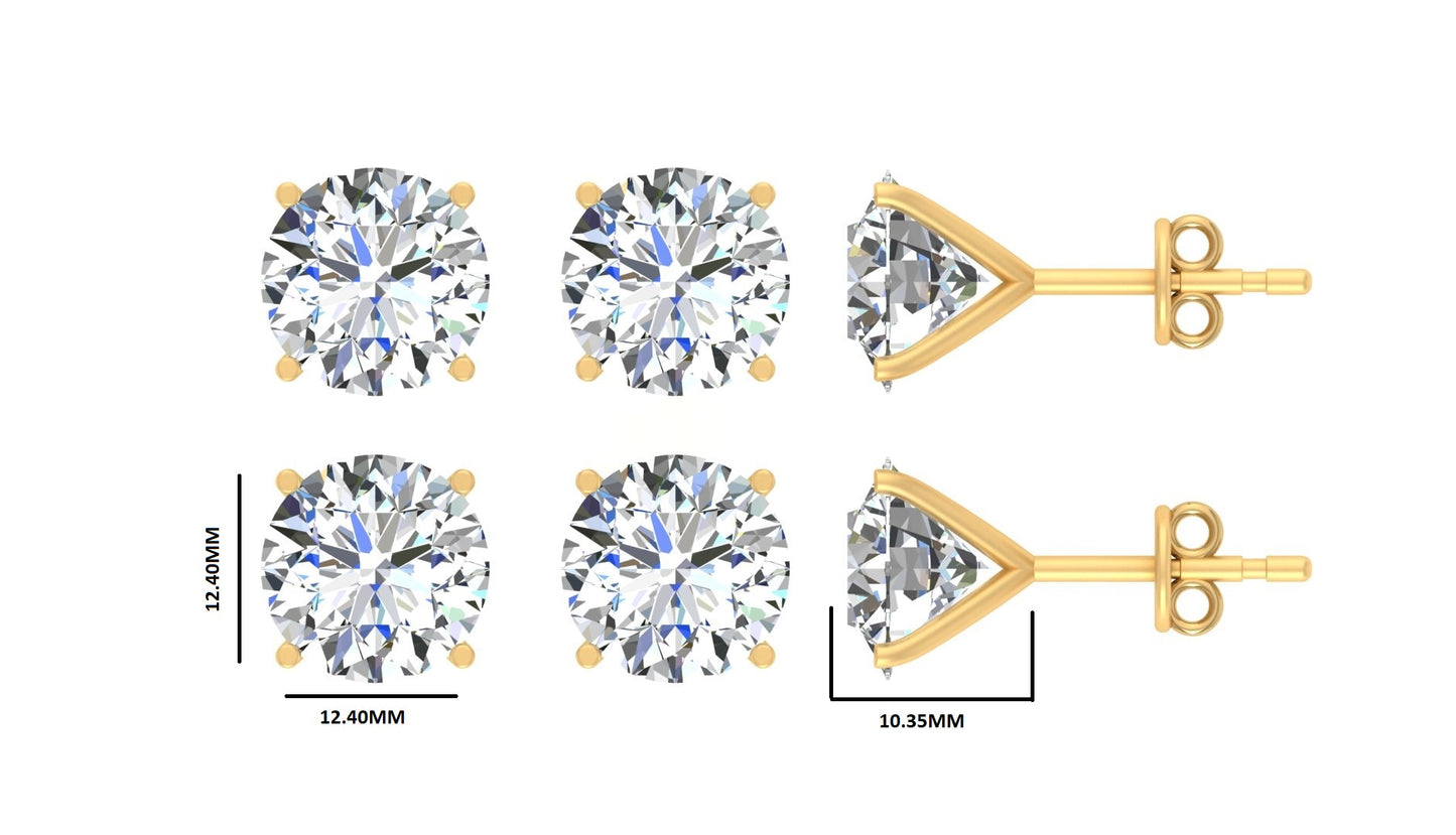 Classic Blissful Solitaire Lab Diamond Martini Studs Earrings