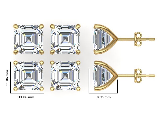 Classic Blissful Solitaire Lab Diamond Martini Studs Earrings