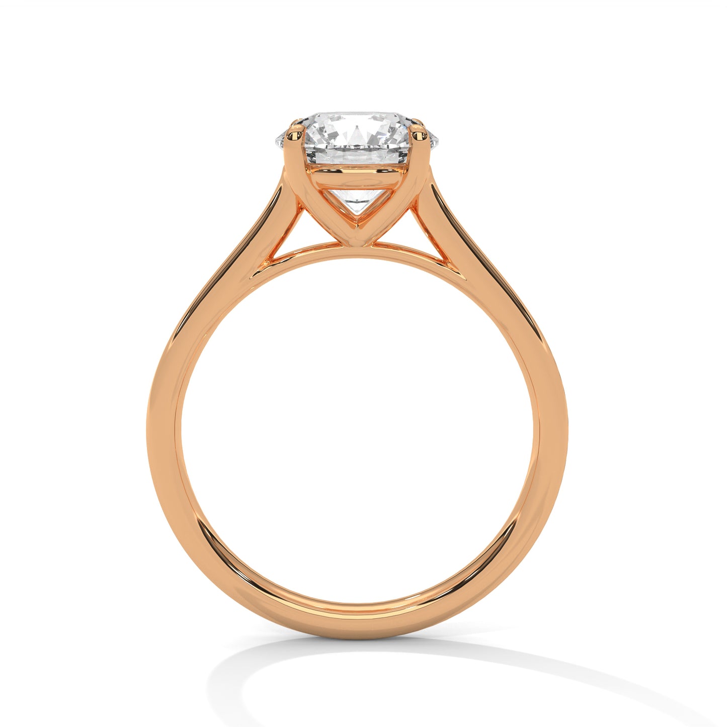 Solitaire 2 Carat Round Lab Diamond Engagement Ring