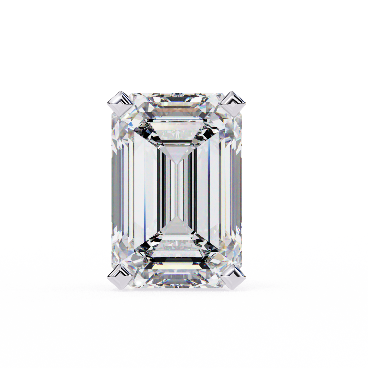 1.2 Carat Emerald Shape Lab Diamonds Stud Earrings For Women