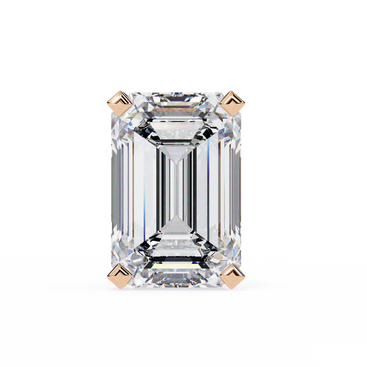 1.2 Carat Emerald Shape Lab Diamonds Stud Earrings For Women