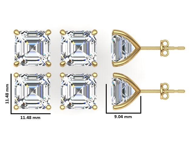 Classic Blissful Solitaire Lab Diamond Martini Studs Earrings