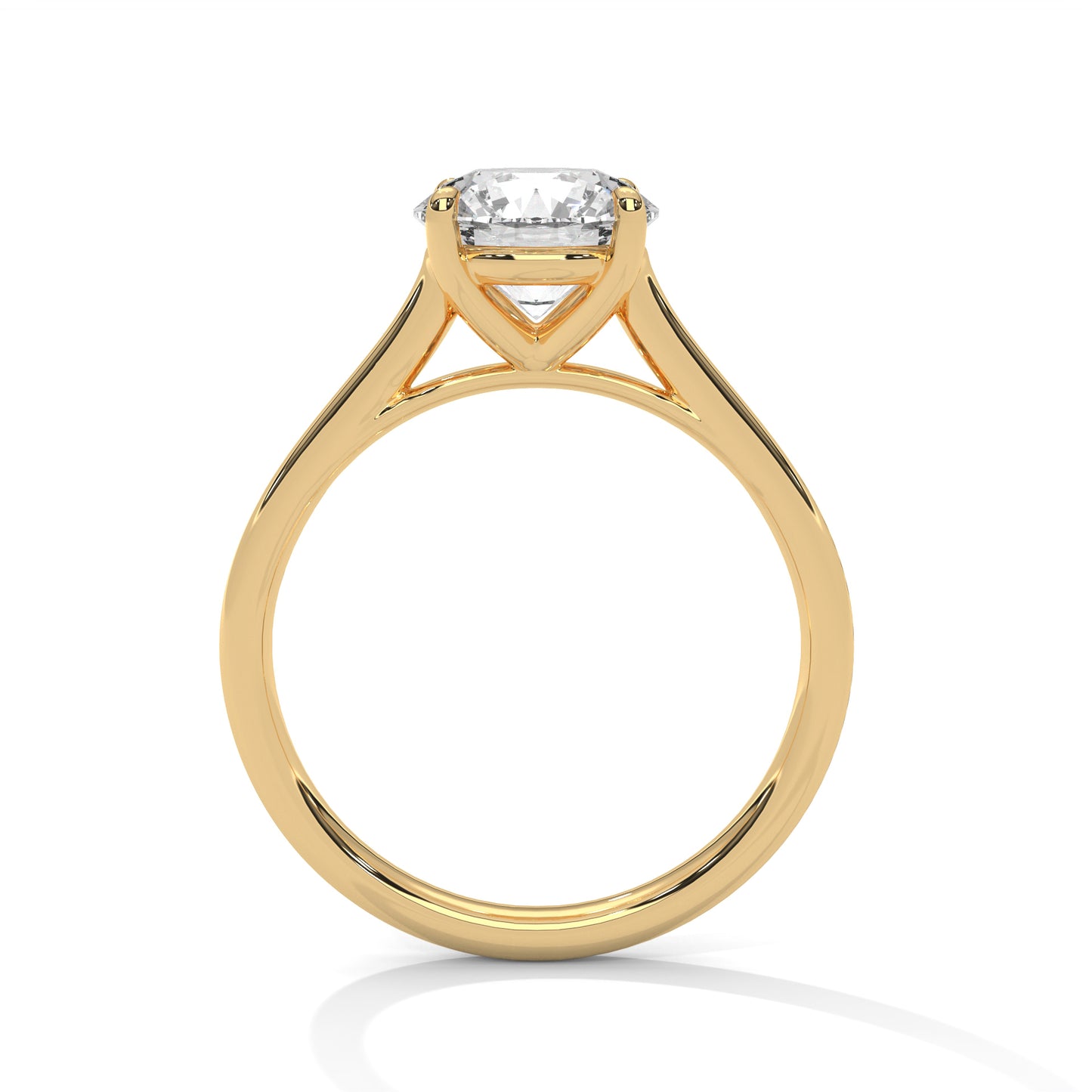 Solitaire 2 Carat Round Lab Diamond Engagement Ring
