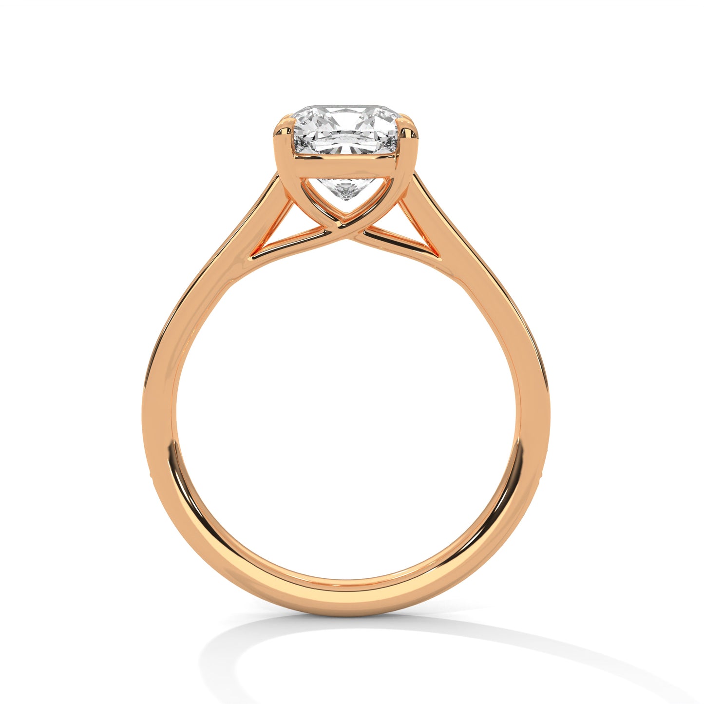 Seductive 2 Carat Cushion Solitaire Lab Diamond Ring