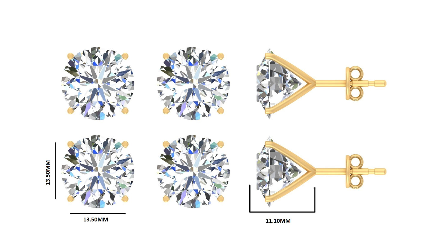 Classic Blissful Solitaire Lab Diamond Martini Studs Earrings