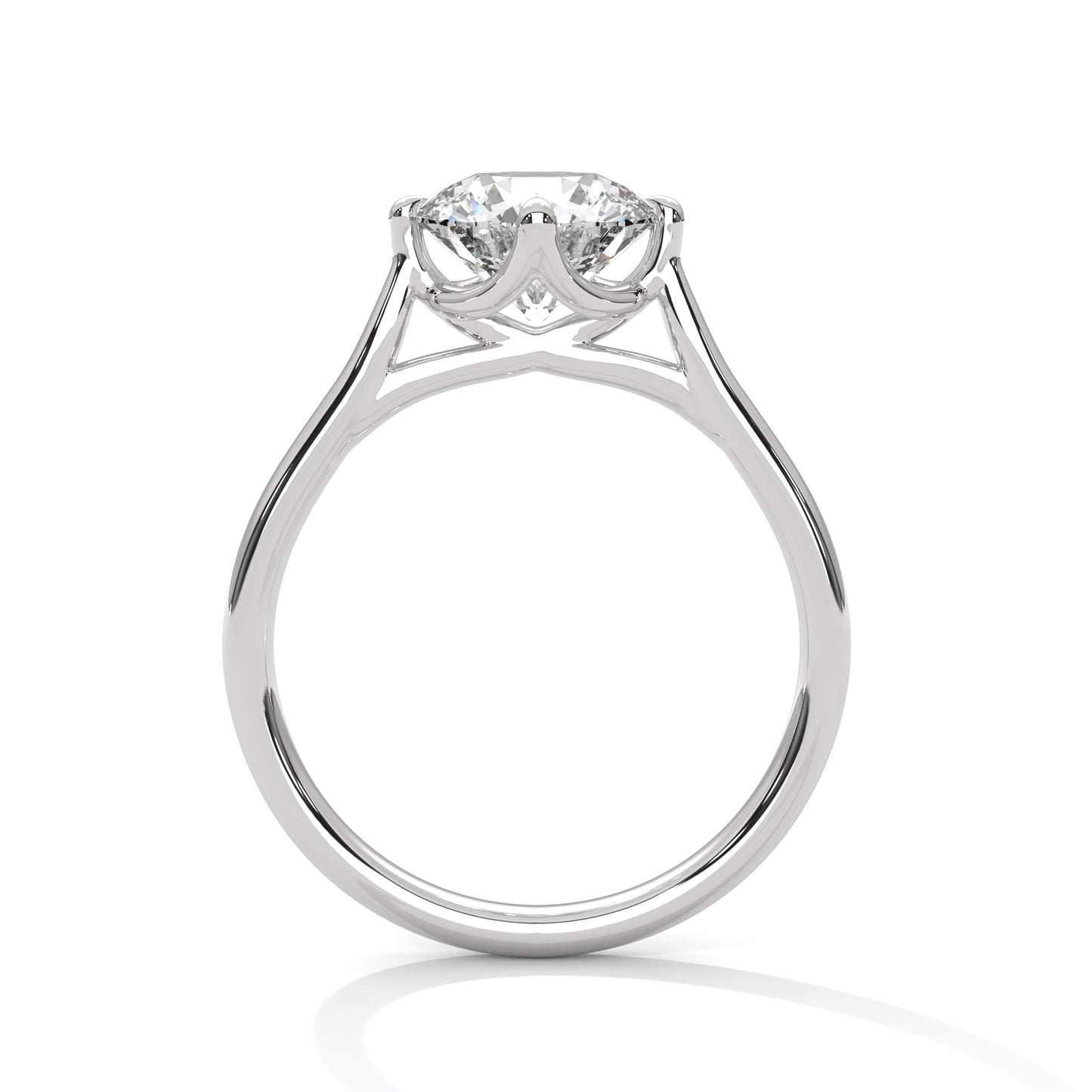Promise Simple Ring in 2 Carat Round Lab Diamond