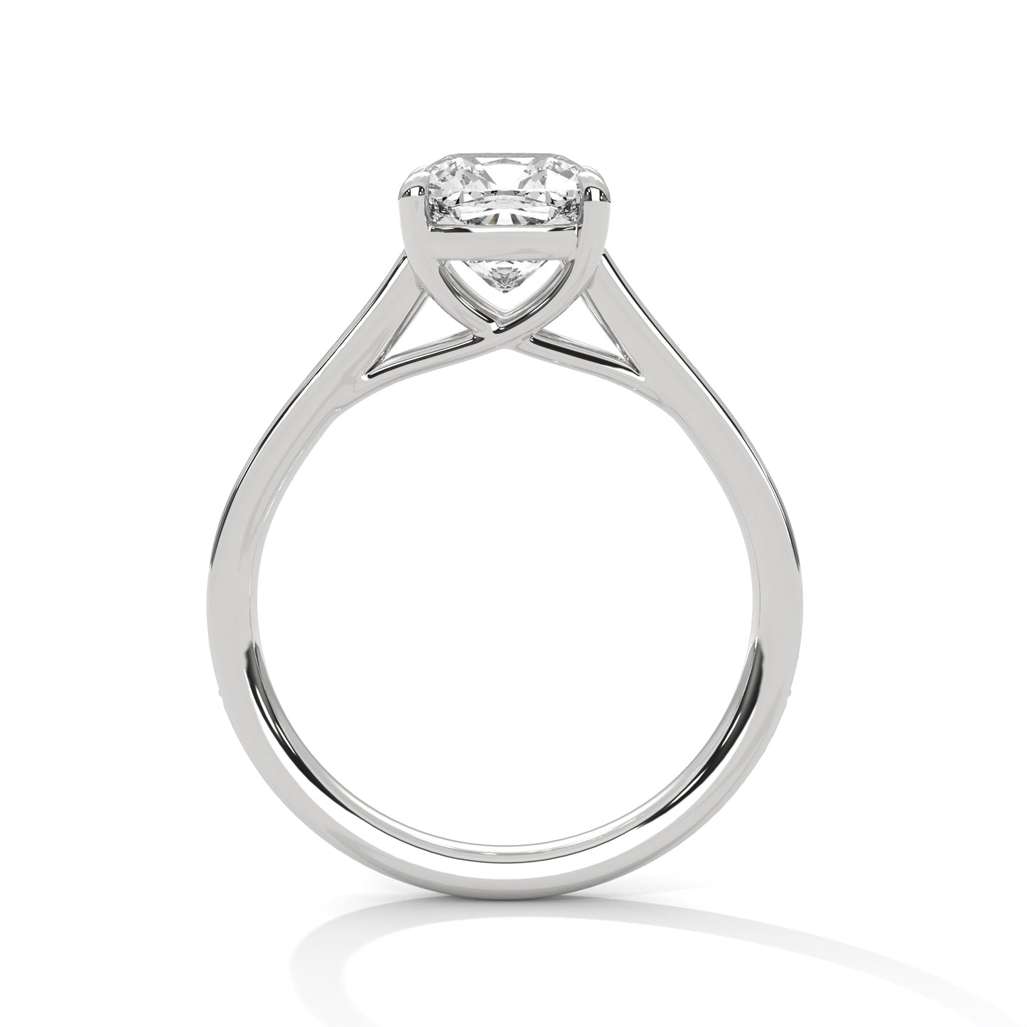Seductive 2 Carat Cushion Solitaire Lab Diamond Ring