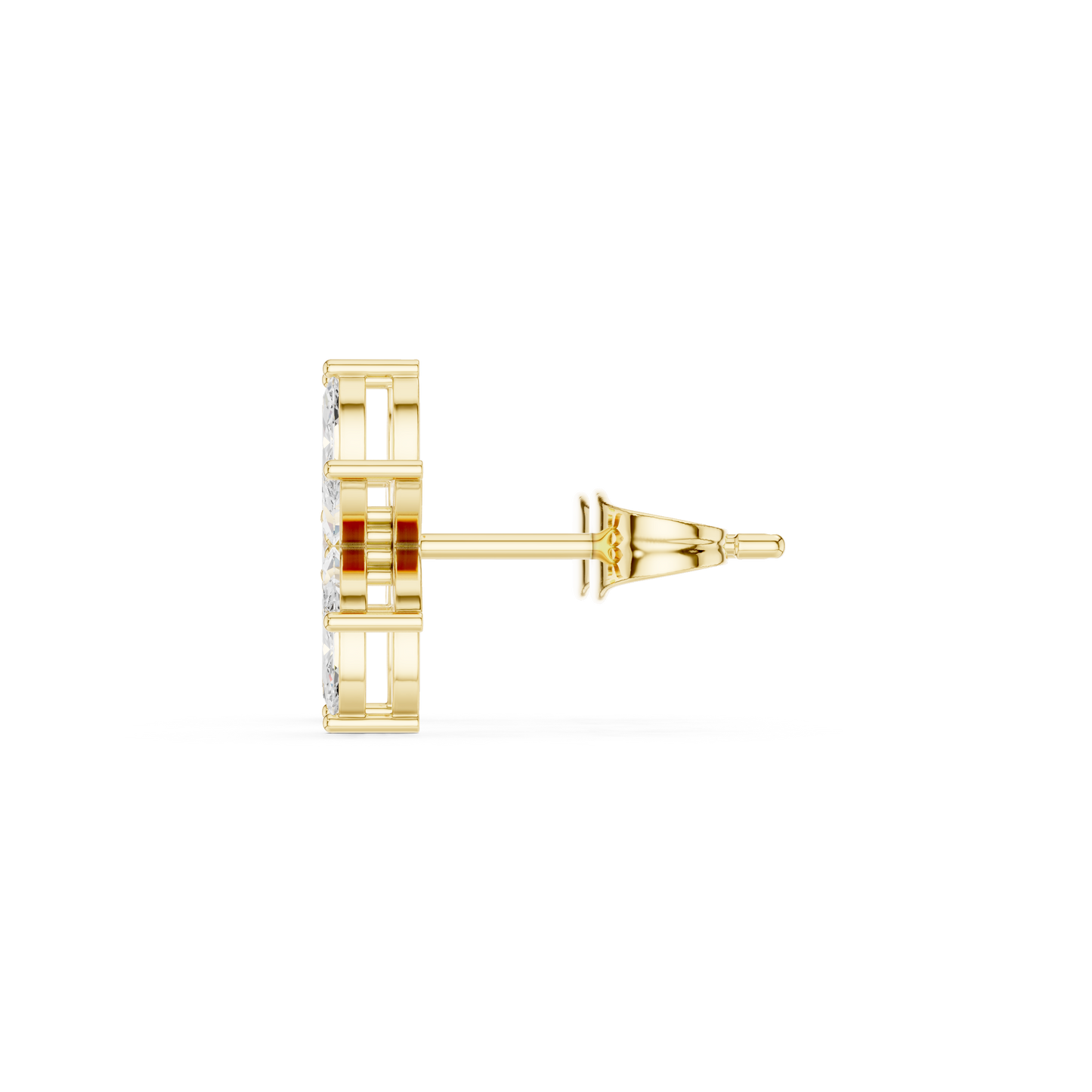 Four Petals Super Sparkling Lab Diamond Earrings