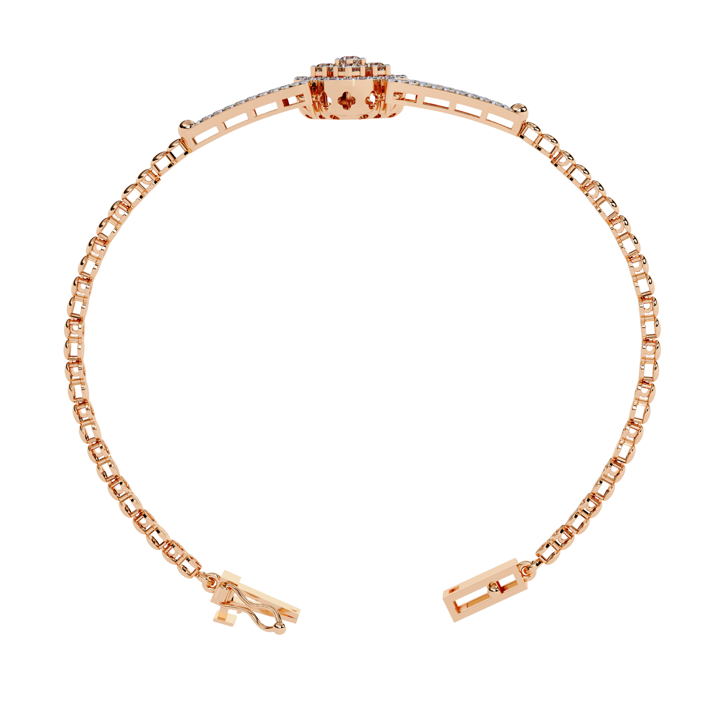 Dazzling Bloom Lab Diamond Bracelet – Luxe Floral Tennis Style for Women