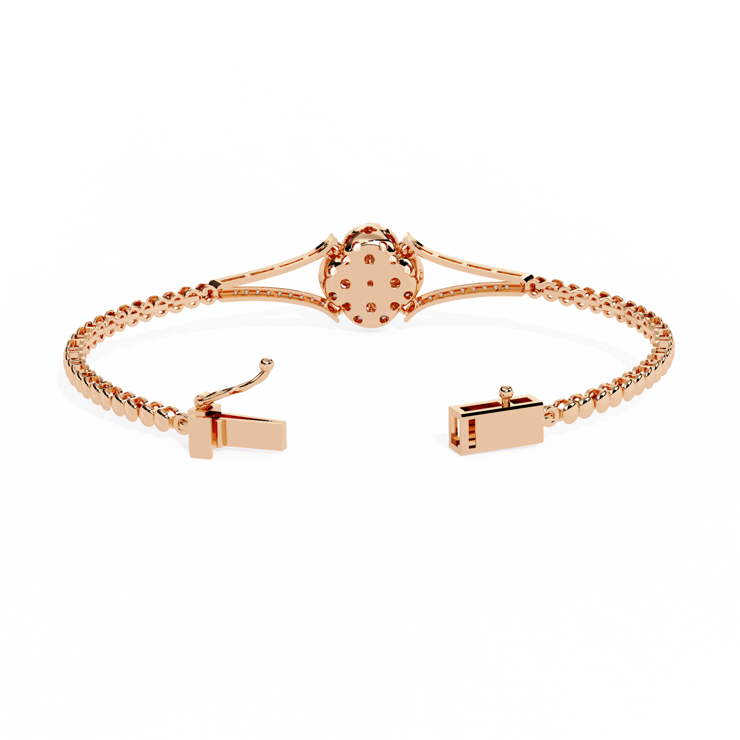 Dazzling Bloom Lab Diamond Bracelet – Luxe Floral Tennis Style for Women