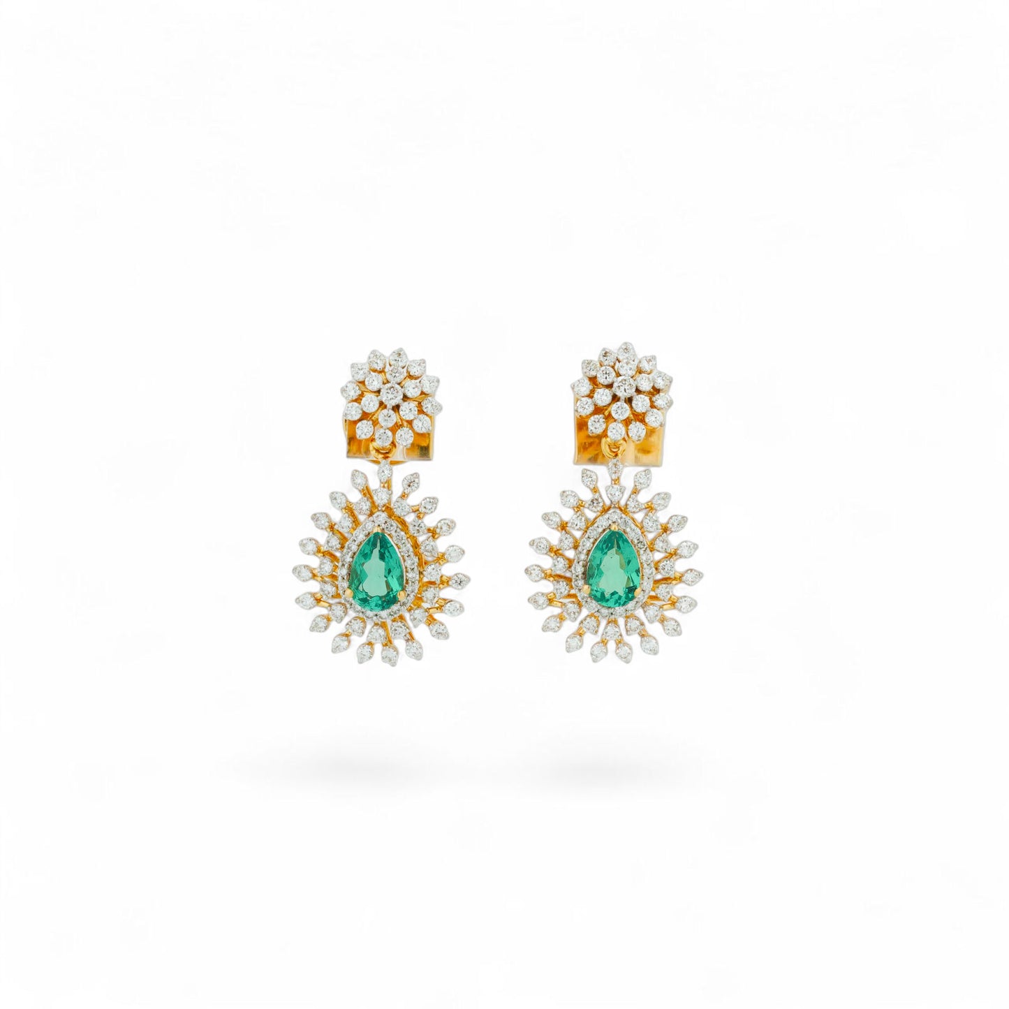 Elegant Captivating Lab Diamond Green Earring For Women