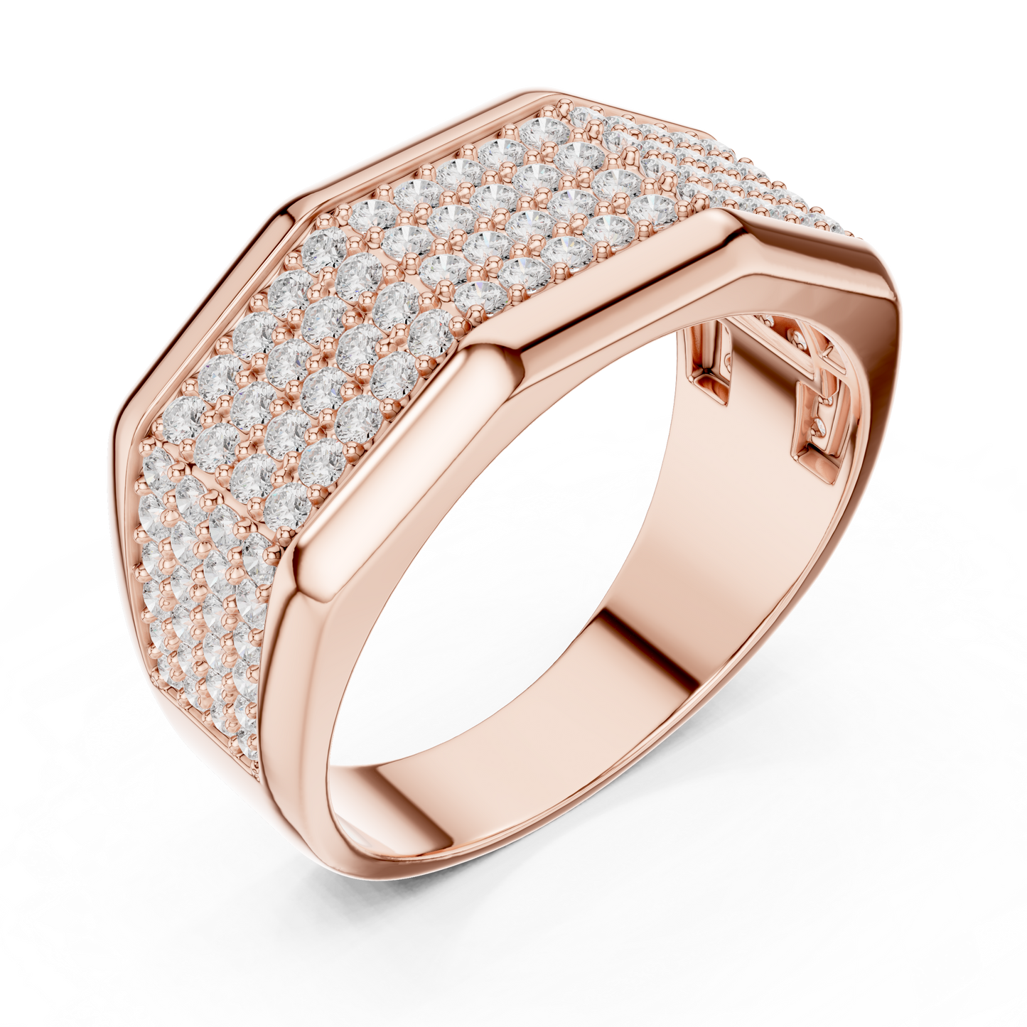Men's Premium Lab Diamond Studded Statement Ring