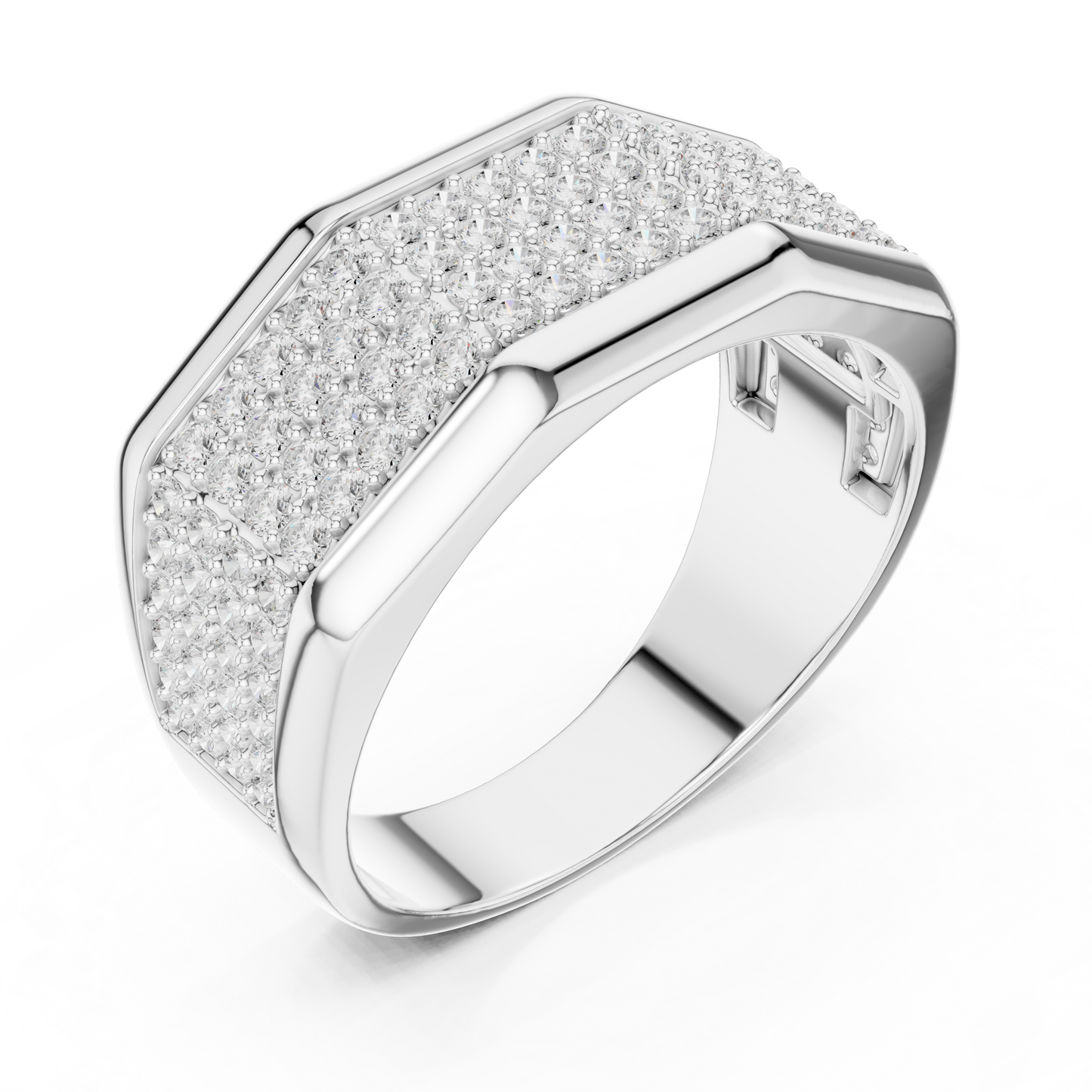 Men's Premium Lab Diamond Studded Statement Ring