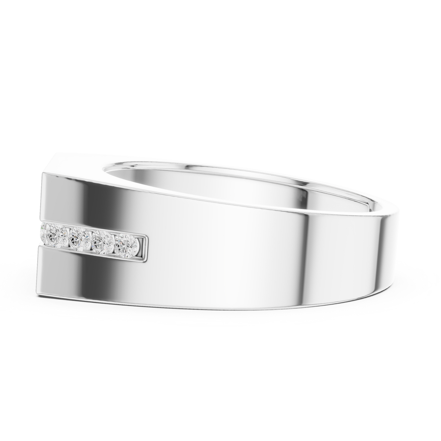 Bold Men 50 Cents Round Lab Diamond Ring