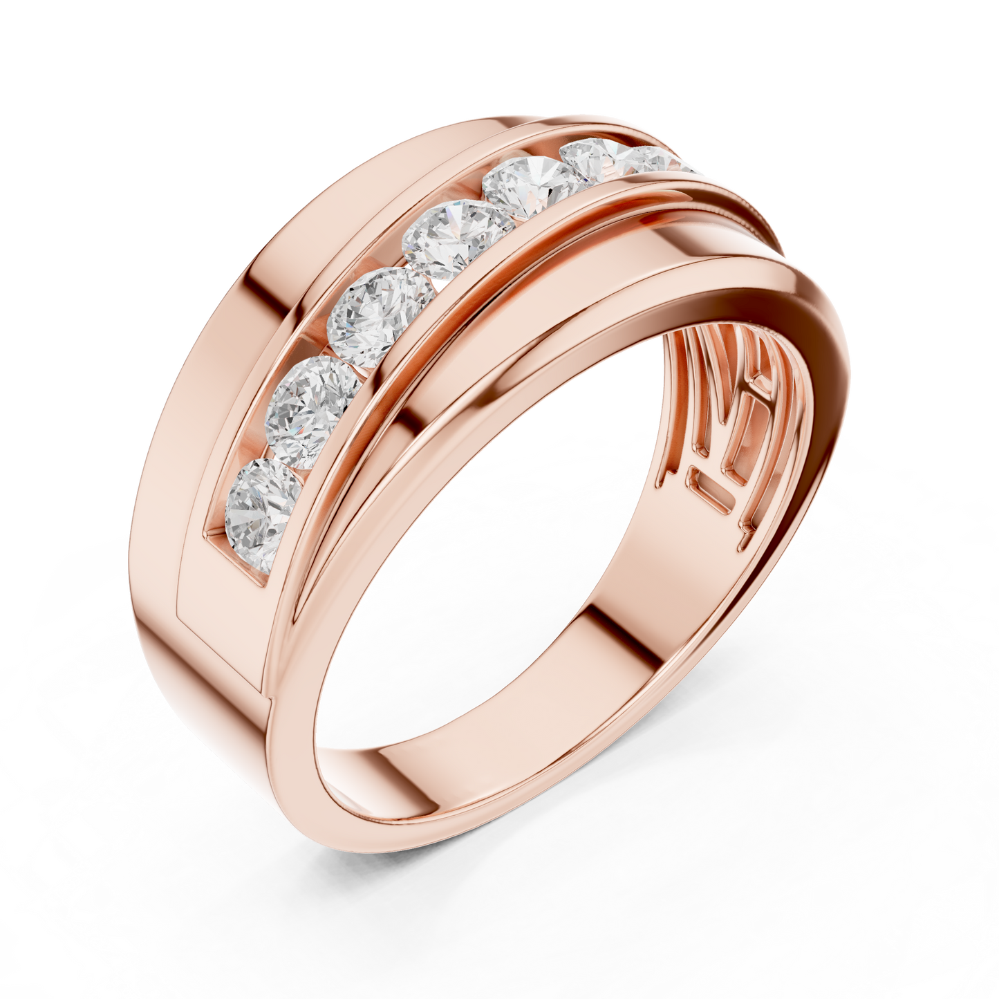 Legacy Men's Band Ring with Round Lab Diamonds