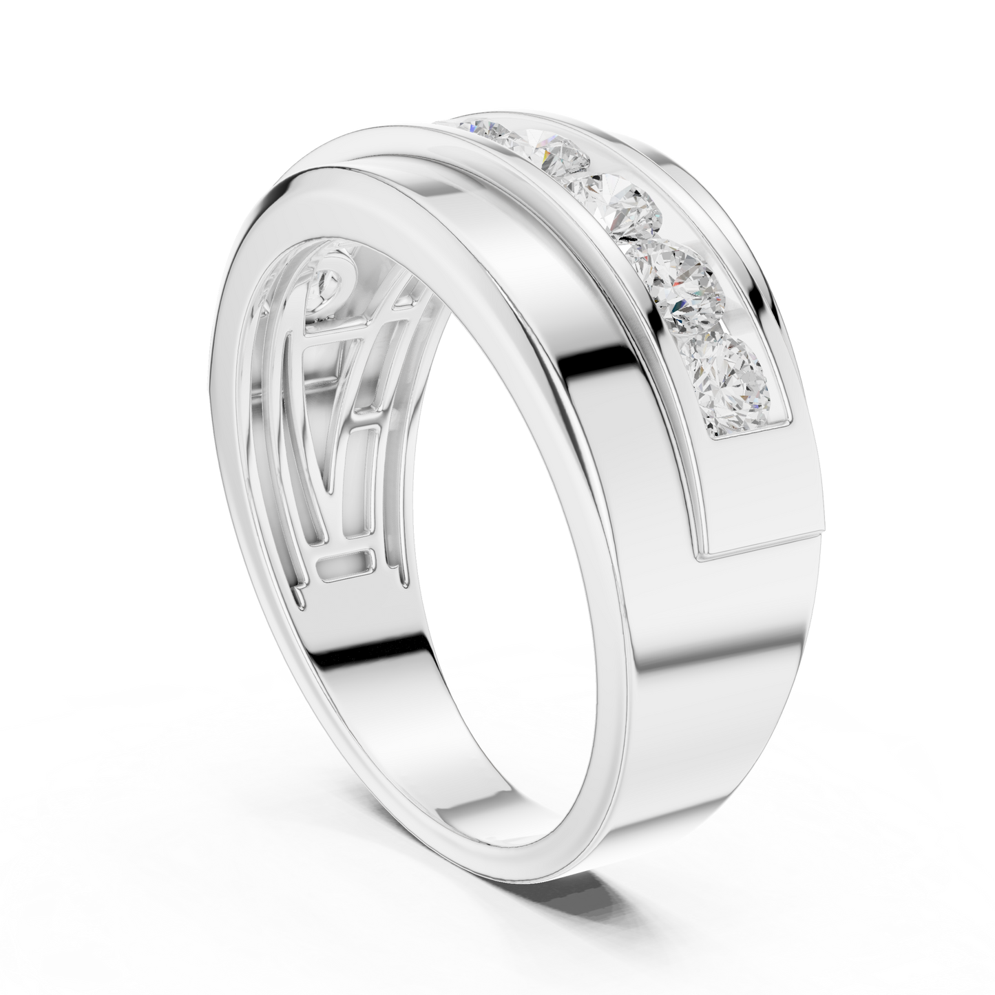 Legacy Men's Band Ring with Round Lab Diamonds