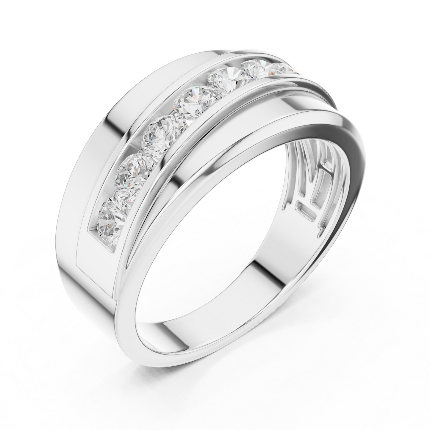 Legacy Men's Band Ring with Round Lab Diamonds