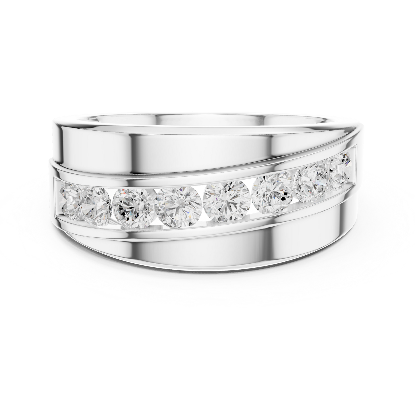 Legacy Men's Band Ring with Round Lab Diamonds