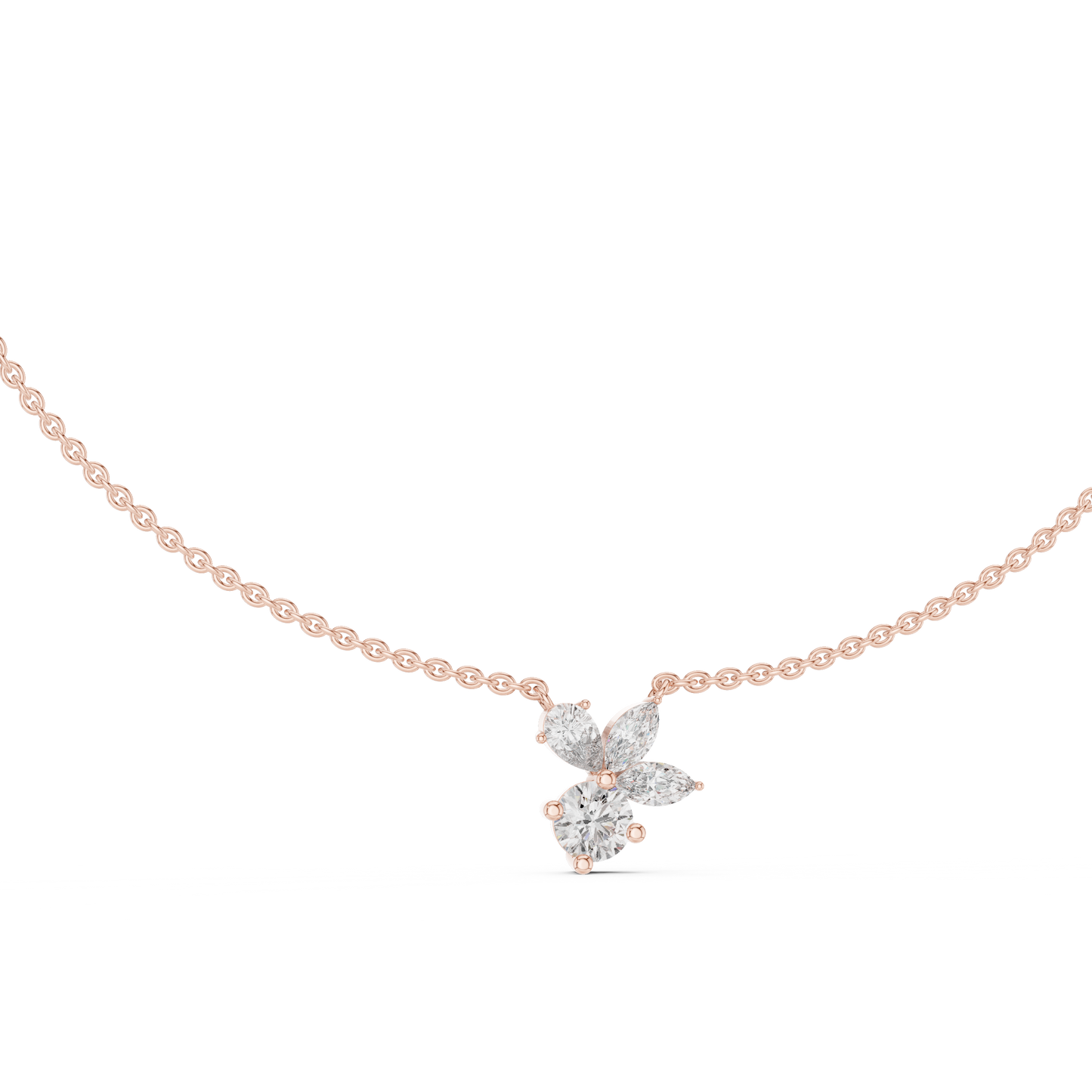 FloraLuxe Lab Diamond Pendant – Perfect Necklace For Teens & Women