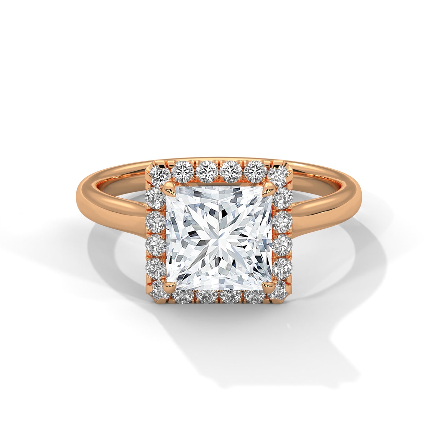 Regal Princess Cut Lab Grown Diamond Halo Ring – Engagement & Anniversary Ring for Women