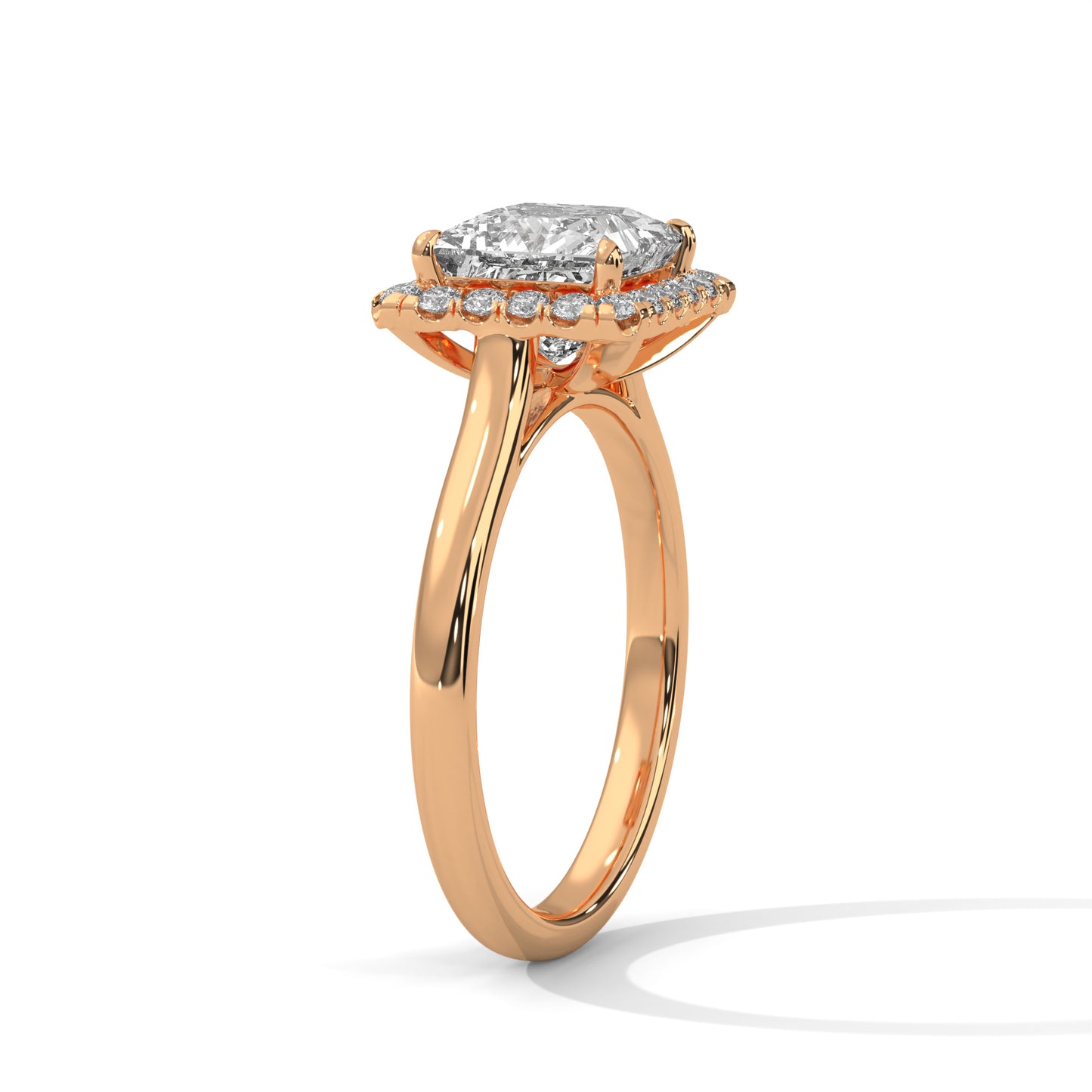 Regal Princess Cut Lab Grown Diamond Halo Ring – Engagement & Anniversary Ring for Women