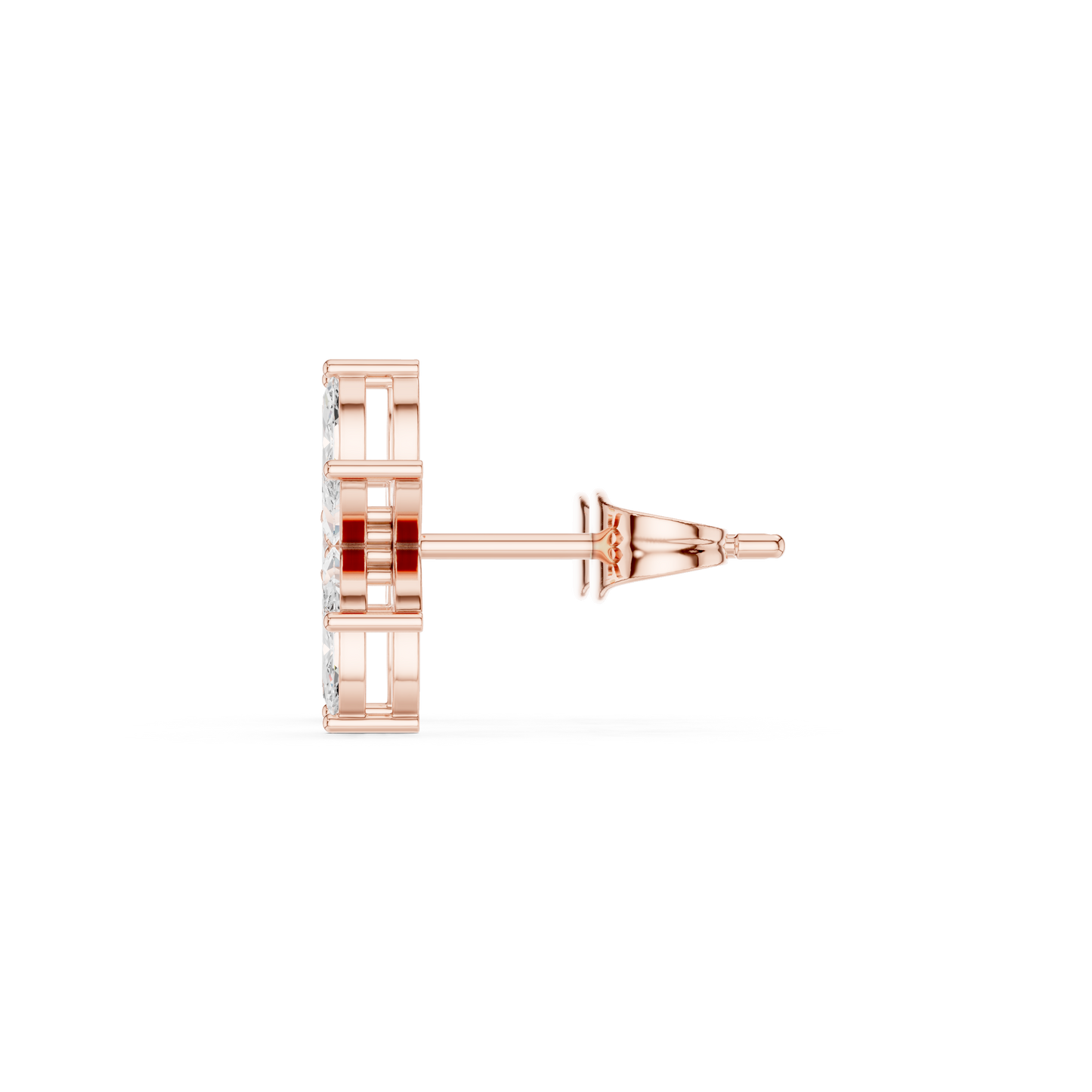 Four Petals Super Sparkling Lab Diamond Earrings