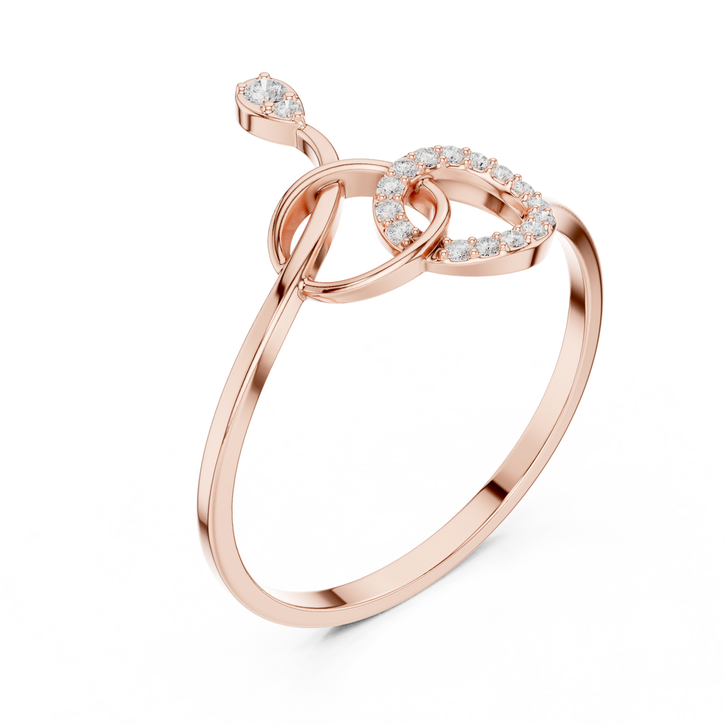 Infinity Knot Lab Grown Diamond Ring