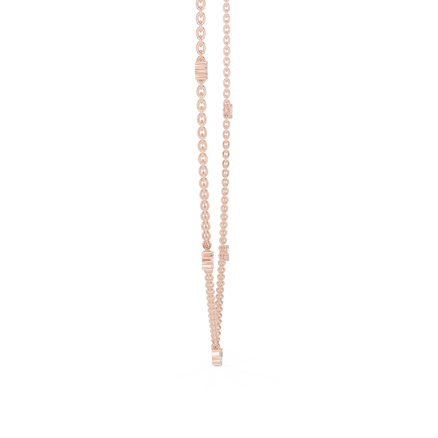 Dainty Lab Diamond Line Necklace Charms For Girls