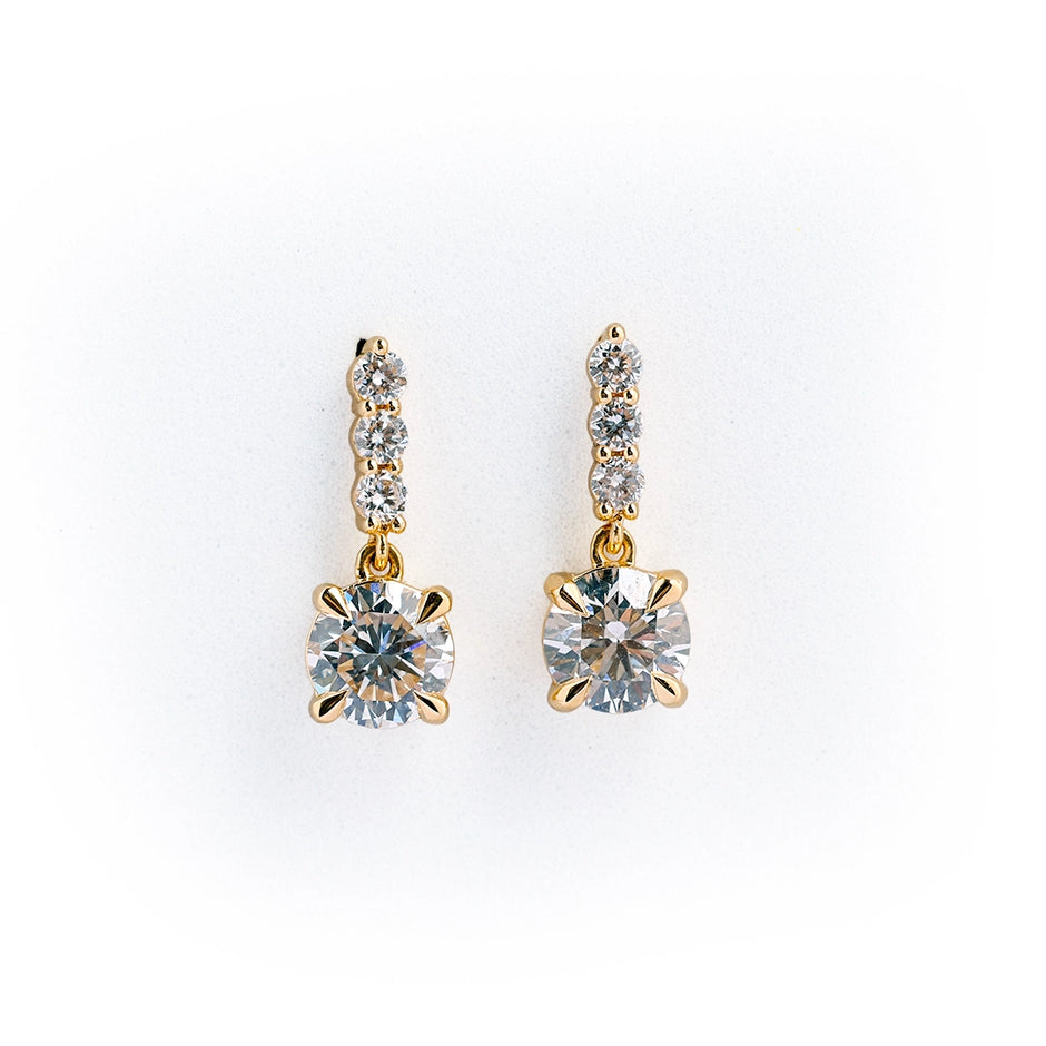 Elysian Diamond Cluster Stud Earrings