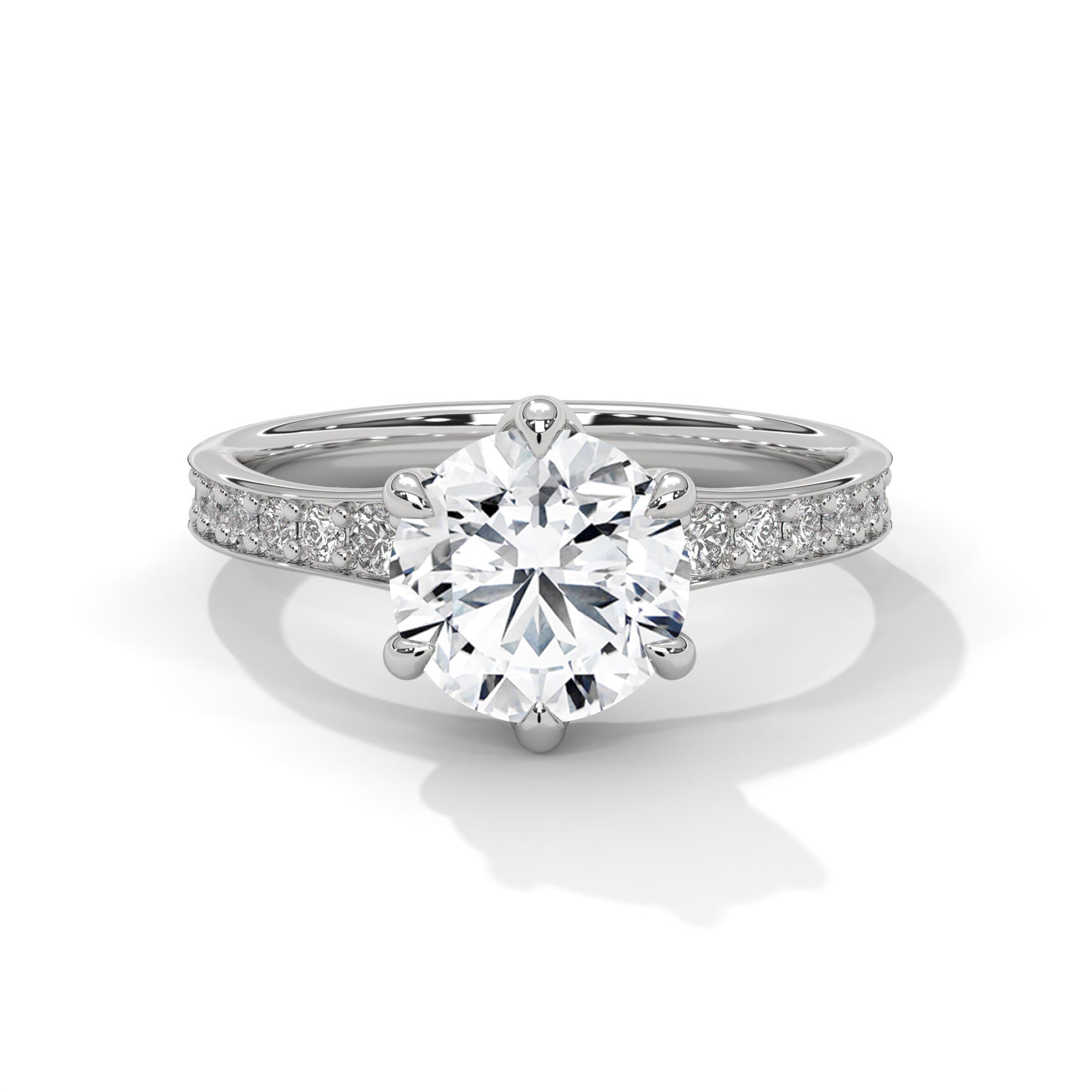 Modish 2 Carat Round Lab Grown Diamond Ring For Women
